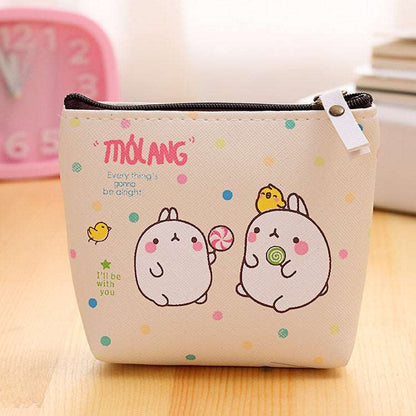 0583 Creative Potato Rabbit Zero Wallet Korean Version PU Waterproof Hand With Small Pocket Mini Cute Coin Earphone Receiving Bag