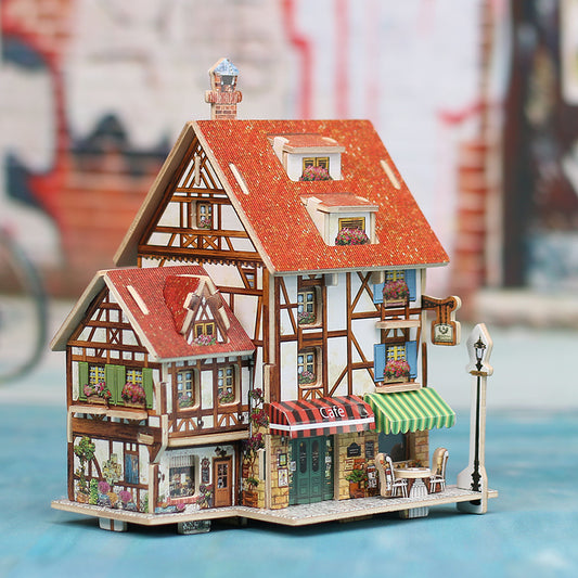 House assembly model 3D wooden three-dimensional puzzle