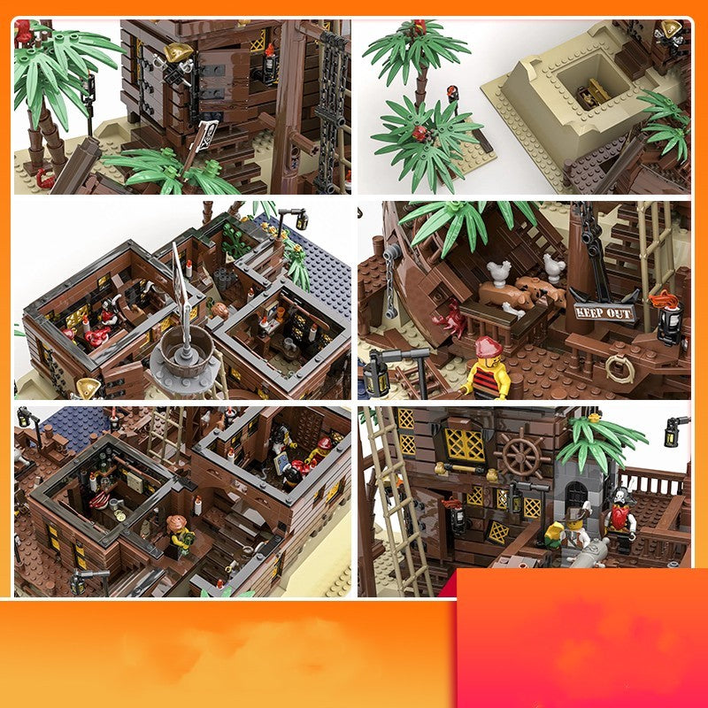 Large Captain Action Shipwreck Caribbean Series Assembled Toys