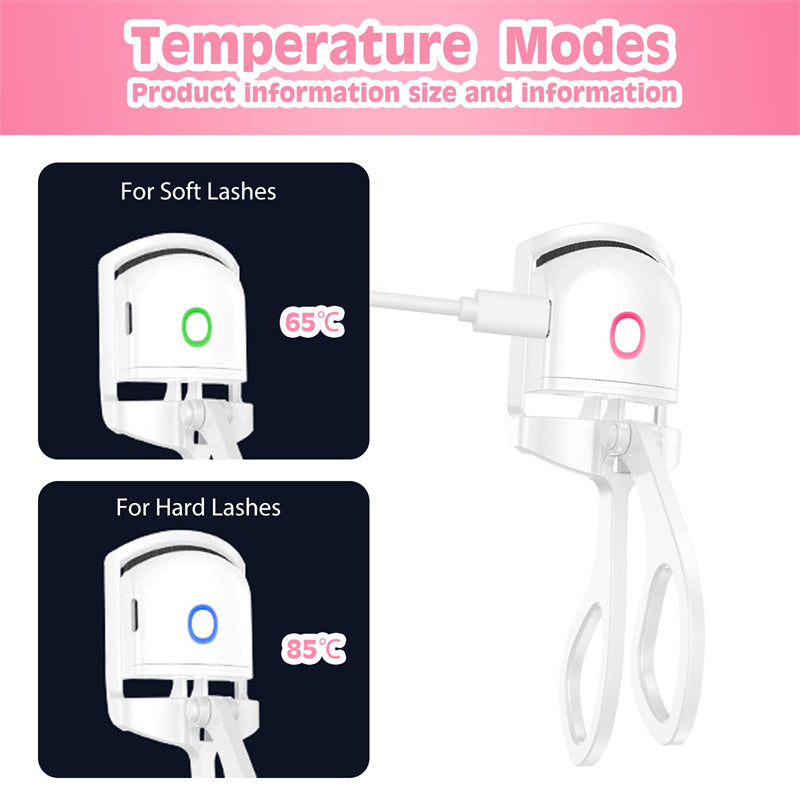 Heated Eyelash Curler Electric Temperature Control Mini Eyelash Curler Electric Portable Charging - Here2Save