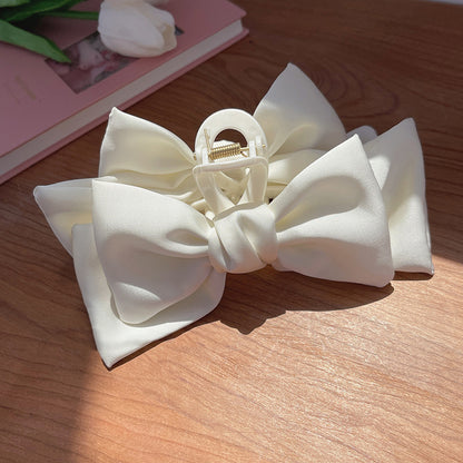 Plain Color XL Bow Ribbon Hair Claw