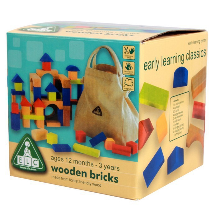 Solid wood building blocks