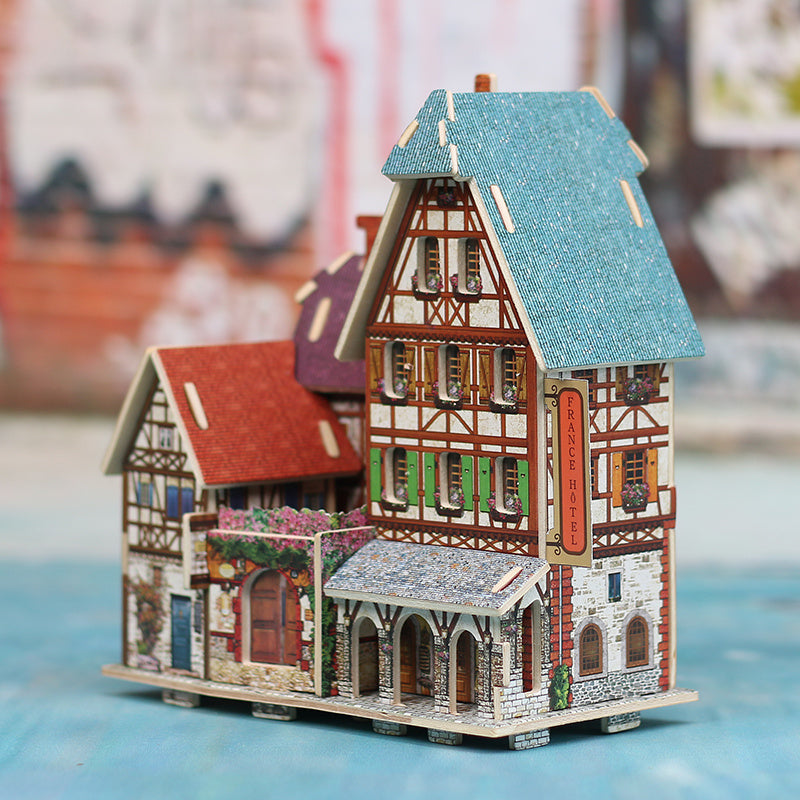 House assembly model 3D wooden three-dimensional puzzle