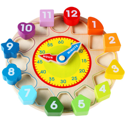 Wooden digital clock beaded