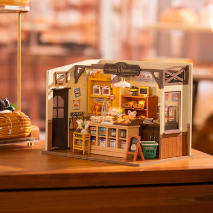 Rolife Becka's Baking House DIY Miniature House For Kids 3D Wooden Toys DG161 - Here2Save