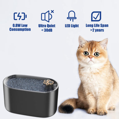 3L Cat Water Fountain Filter Automatic Drinker For Dogs Cats Pet Water Dispenser Ultra-Quiet Water Dispenser With LED Light Pet Products - Here2Save