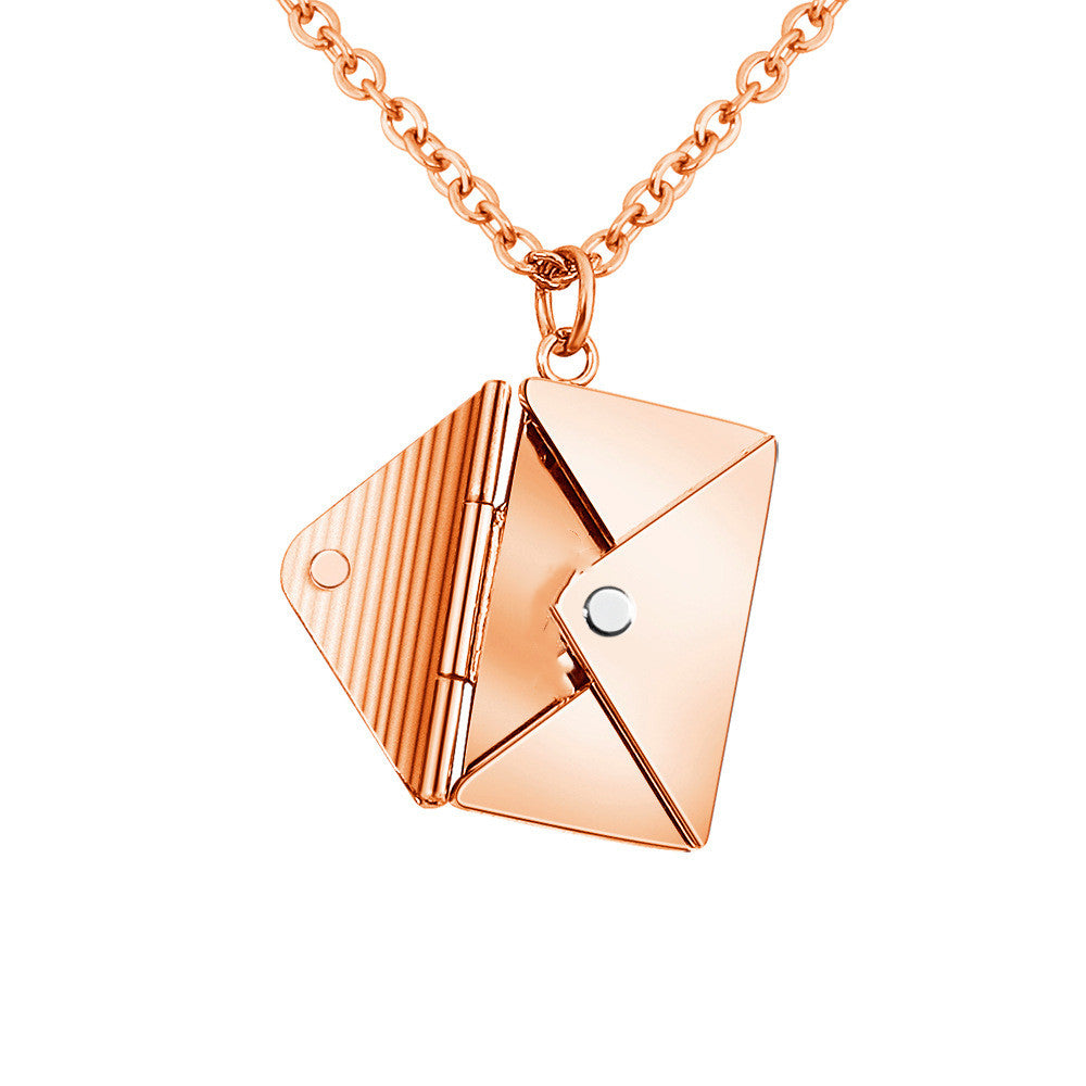 Fashion Jewelry Envelop Necklace Women Lover Letter Pendant Best Gifts For Girlfriend - Here2Save