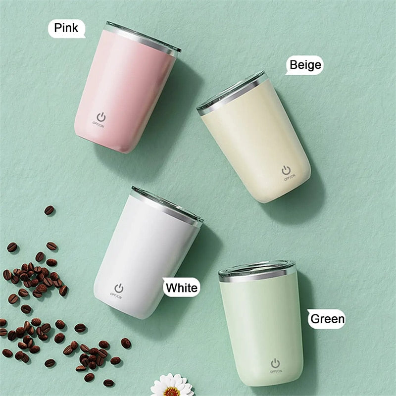 350ml Automatic Self Stirring Mug Coffee Milk Juice Mixing Cup Electric Stainless Steel Lazy Rotating Mug Magnetic Stirring Cup Kitchen Gadgets - Here2Save