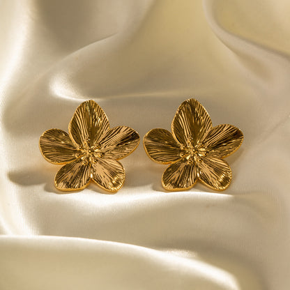 Allysa Flower Gold Earrings