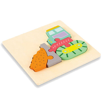 Cartoon three dimensional animal puzzle