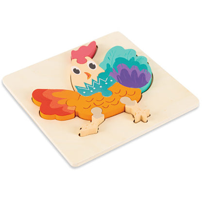 Cartoon three dimensional animal puzzle