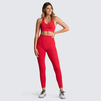 Conjunto Gimnasio Sin Costuras Nylon Mujer Ropa Deportiva