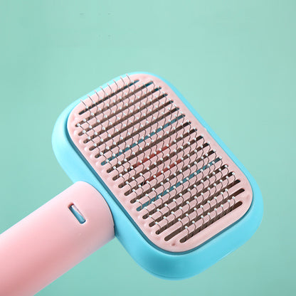 New Pet Cat Dog Hair Brush Hair Massage Comb Open-Knot Brush Grooming Cleaning Tool Stainless Steel Comb - Here2Save