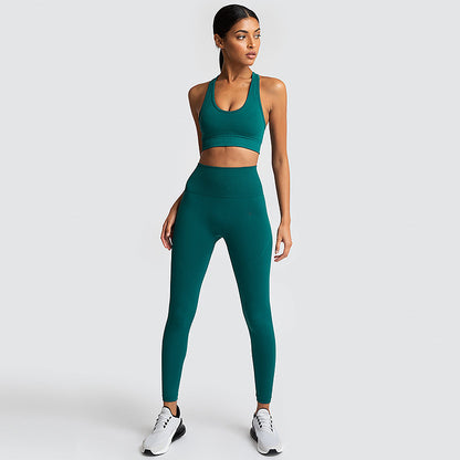 Conjunto Gimnasio Sin Costuras Nylon Mujer Ropa Deportiva