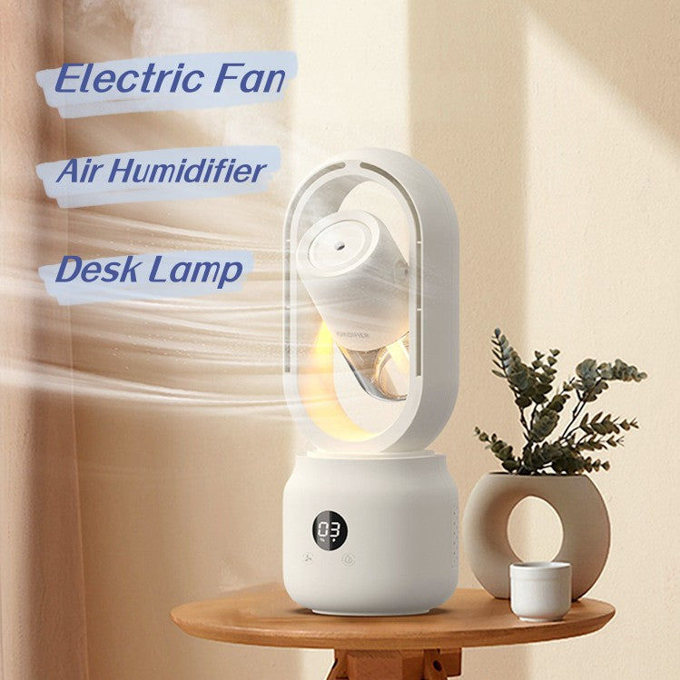 Summer Water Cooled Spray Mist Electric Fan USB Rechargeable Portable Wireless Air Humidifier Bladeless Ventilator Table Fan - Here2Save