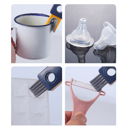 4 In 1 Bottle Gap Cleaner Brush Multifunctional Cup Cleaning Brushes Water Bottles Clean Tool Mini Silicone U-shaped Brush Kitchen Gadgets - Here2Save