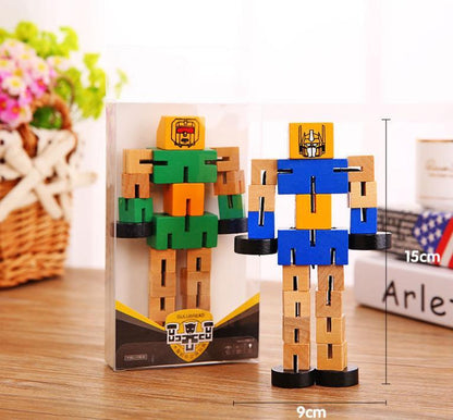 wooden robot toys