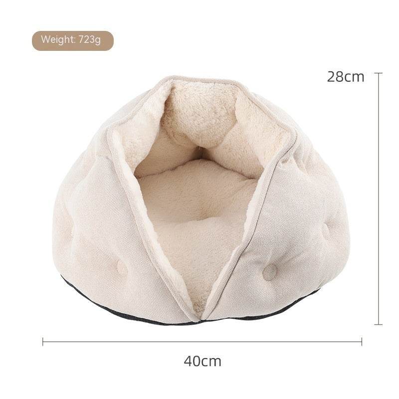 Pet Short Plush Shell Dumpling Nest Fleece Warm - Here2Save