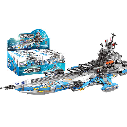 Battleship building block toy