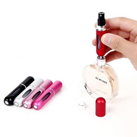 Mini botella de Perfume recargable portátil, pulverizador de repuesto, atomizador de envase cosmético, venta al por mayor para viajes