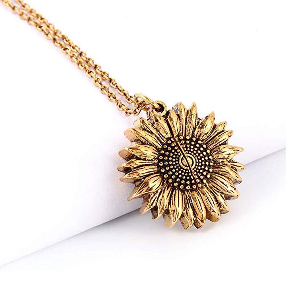 You Are My Sunshine Sunflower Necklace Women Men - Here2Save