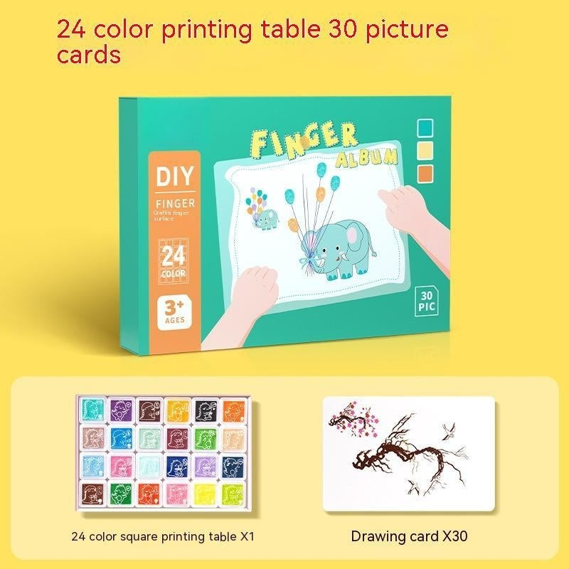 Washable Non-toxic Kindergarten Paint Hand Palm Painting Stamp Pad Graffiti Painting Toy