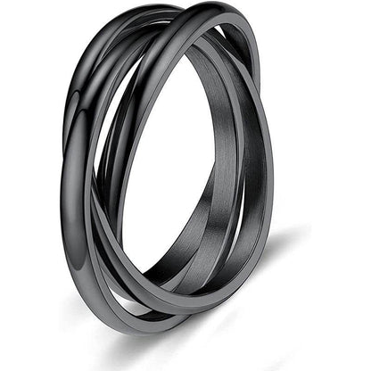 Three-ring Rotating Ring For Couple Creative Personalized Anxiety Relief Rings Women Geometric Jewelry - Here2Save