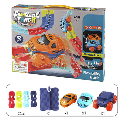 Variety Of Flexible Assembling Electric Light Rail Toy Car