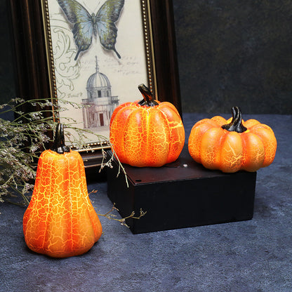 New Halloween Pumpkin Lantern Simulation Pumpkin LED Candle Lamp Resin Luminous Pumpkin - Here2Save