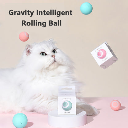 Cat Gravity Intelligent Rolling Ball Tease Toy Pet Automatic Rotating Ball - Here2Save