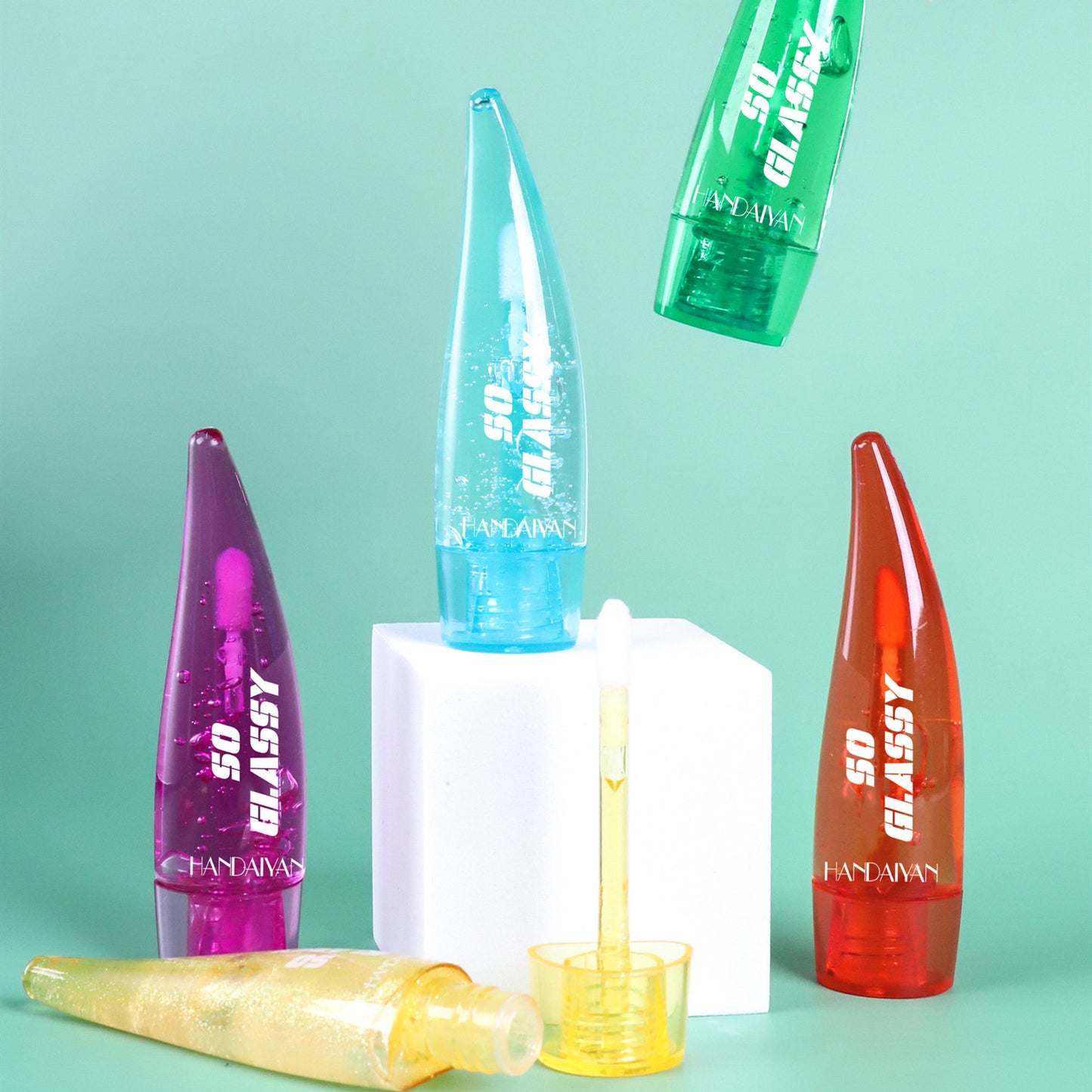 Brillo de labios que cambia de color Cristal de espejo nacarado transparente