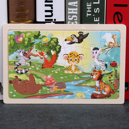 Cartoon Pictures 24 Pieces Of Wooden Jigsaw Puzzle