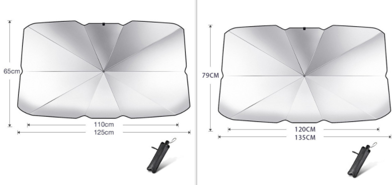 Parasol plegable para parabrisas de coche, sombrilla con protección UV, aislamiento térmico, cubierta para ventana delantera de coche, Protector Interior, Gadgets de verano