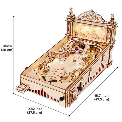 ROKR 3D Puzzle Pinball Machine Wooden Puzzle Brainteaser Building Toy For Adult