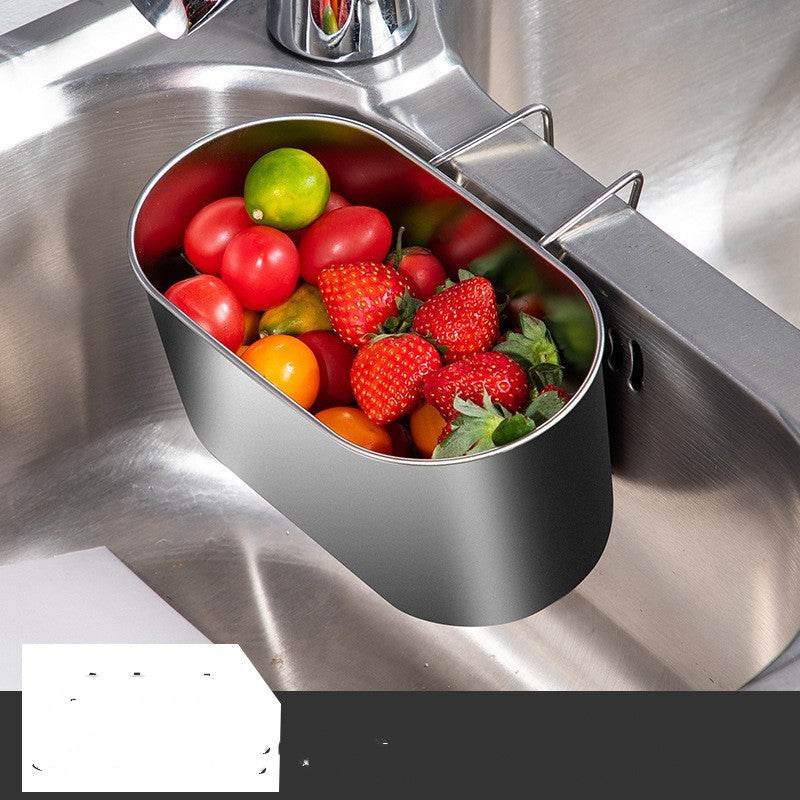 Stainless Steel Drain Basket Basin Kitchen - Here2Save