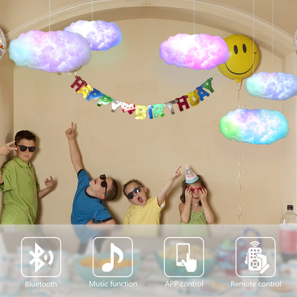 USB Cloud Light APP Control Music Synchronization 3D RGBIC Ambient Light Lightning Simulation Clouds Bedroom Room Light - Here2Save