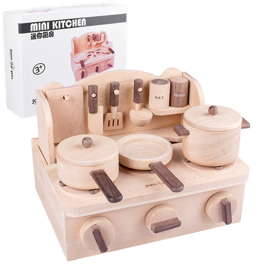 Children's Simulated Kitchen Wooden Early Education Toys