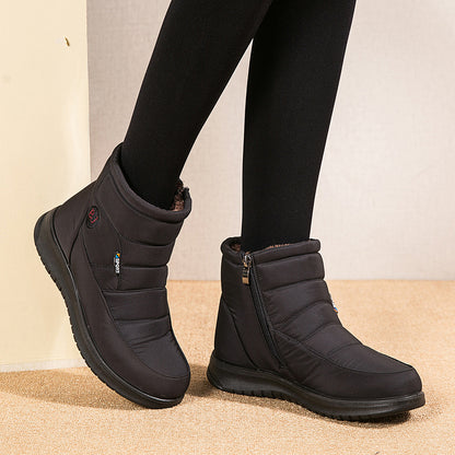 Ankle Boots For Women Non-slip Waterproof Snow Boots Flat Heels Warm Shoes