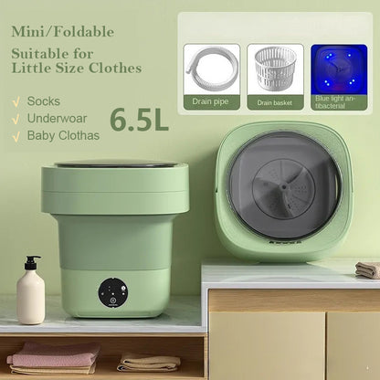 Mini Foldable Washing Machine Portable Mini Socks Underwear Panties Washing Machine Big Capacity 3 Models With Spinning Dry Gadgets - Here2Save