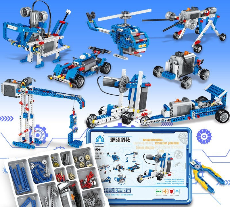 Children's Programmable Robot Set Science Educational Puzzle Building Blocks