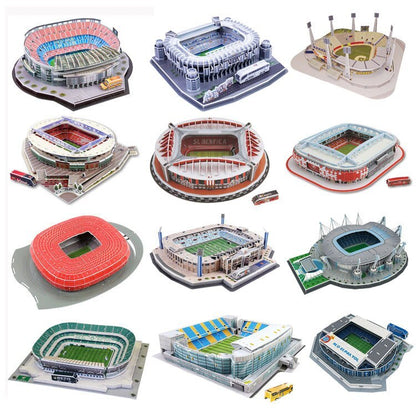 Classic Jigsaw DIY 3D Puzzle World Football Stadium European Soccer Playground Assembled Building Model Puzzle Toys For Children