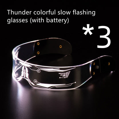 LED Luminous Glasses Party Bar Disco Punk Glasses Futuristic Style Festival Goggles Decoration Gifts - Here2Save