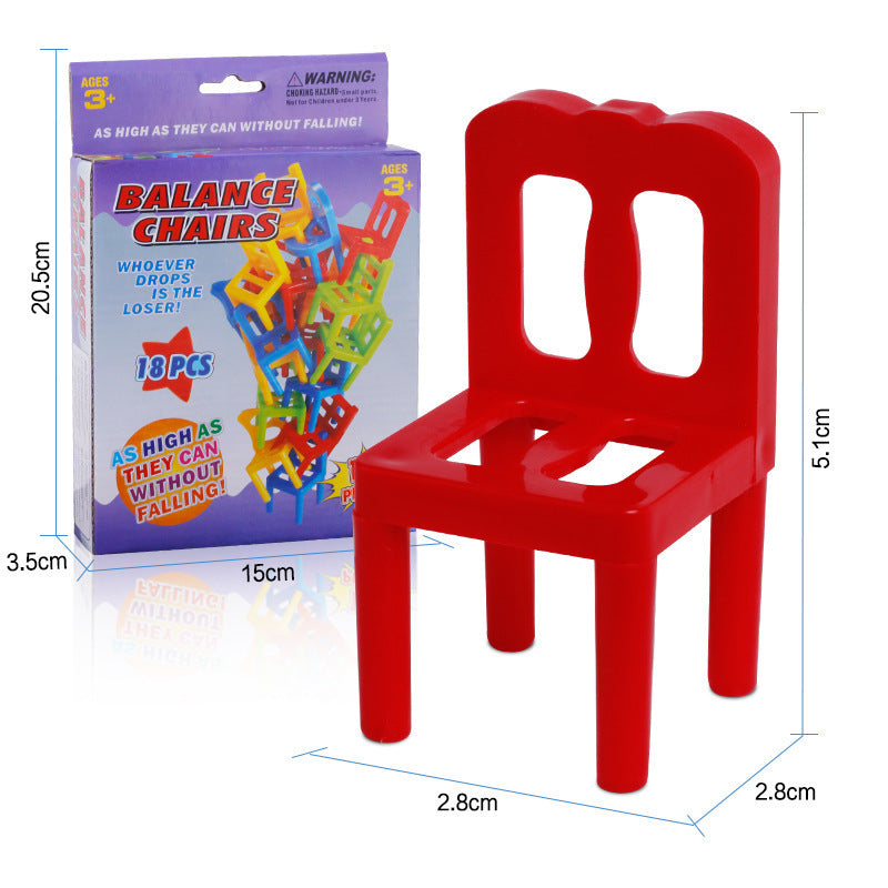 Board Game Balance Chairs Adult Kids Stacking Game Pipelines Parent-child DIY Interactive Toy Educational Toy