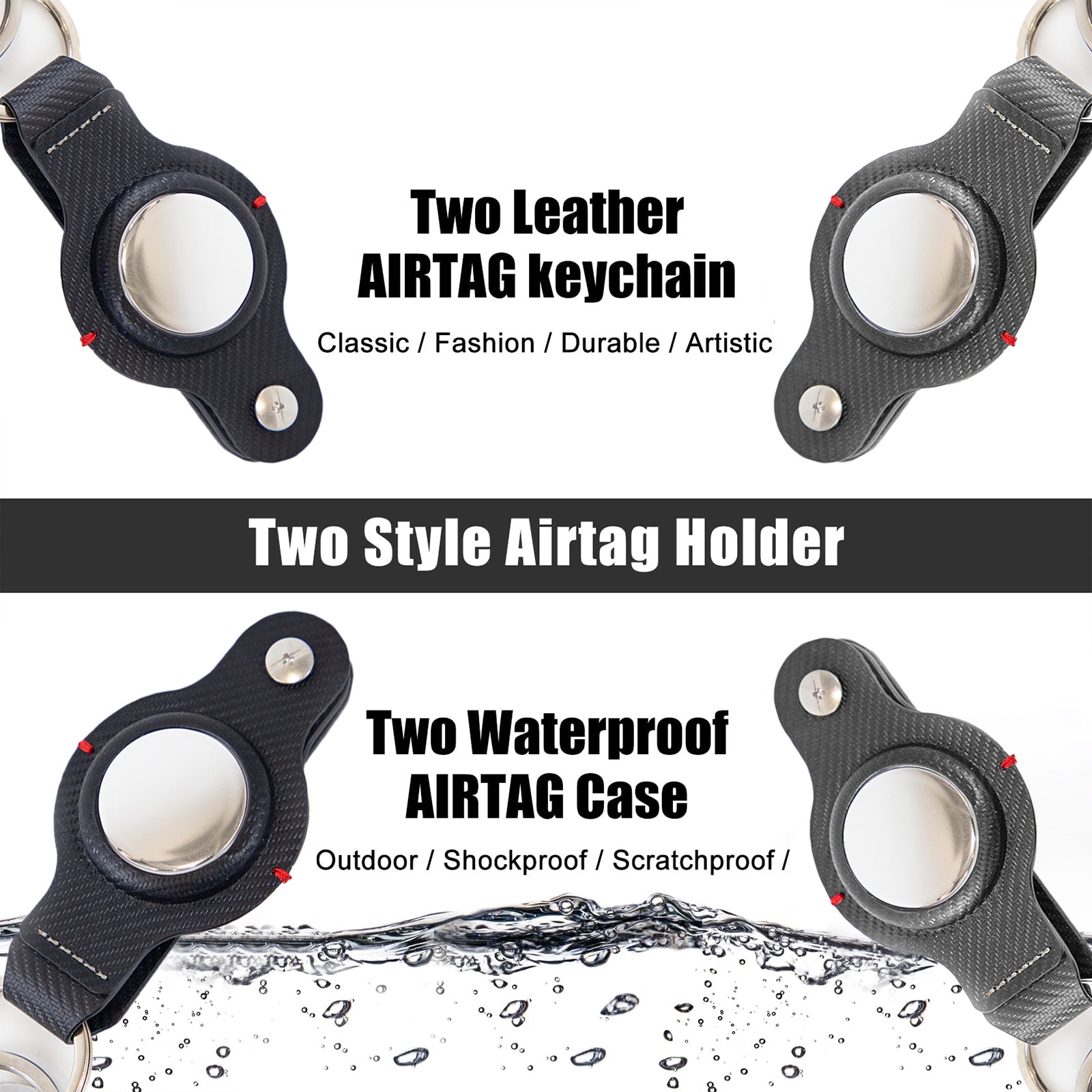 AirTag Secure Holder With Key Ring Original Stylish And Durable Key Ring Accessories Gift Keychain - Here2Save