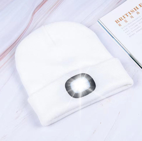 LED Knit Hat Button Cell Type Knitted Hat With Light Glowing