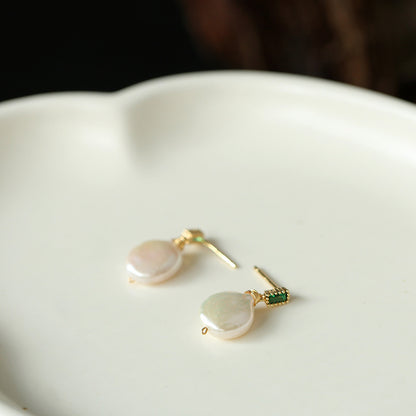 Natural Freshwater Baroque Pearl Earrings