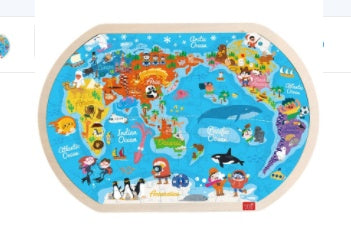 World Map Wooden Puzzle