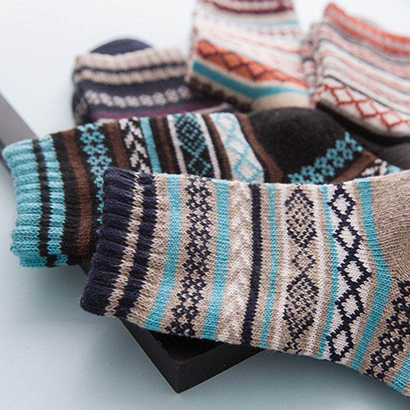 Winter Thick Warm Stripe Wool Socks Casual Sock Business Socks - Here2Save