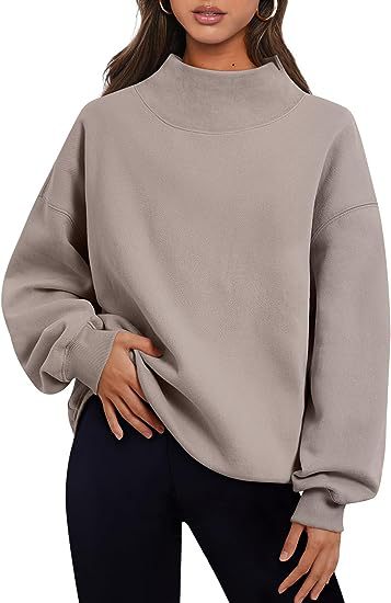 Jersey Sudadera Color Sólido Tops Sueltos Cuello Redondo Sudadera Con Capucha Mujer Ropa Gruesa