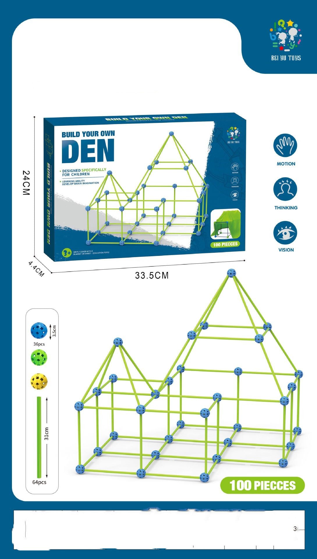 Kit de construcción de fuerte, juego de bloques de construcción, tiendas de juguete para niños, constructor de fortaleza, castillos, túneles, casa de juegos 3d Diy, regalo para niños